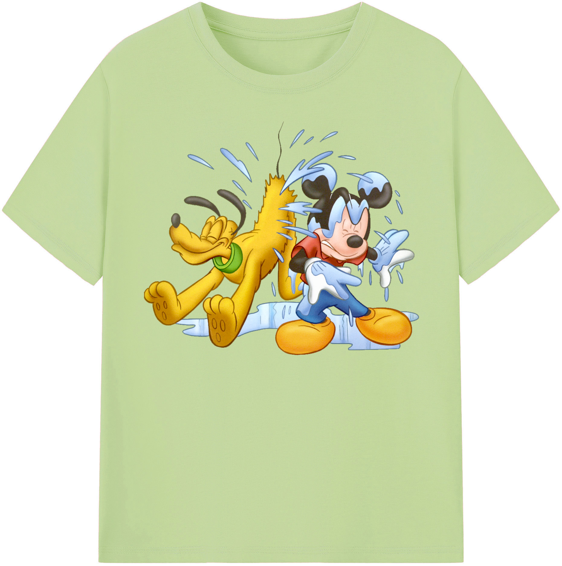 （画像用） ミッキーマウス Mickey Mouse 綿100％半袖Tシャツ（フロントプリント）
